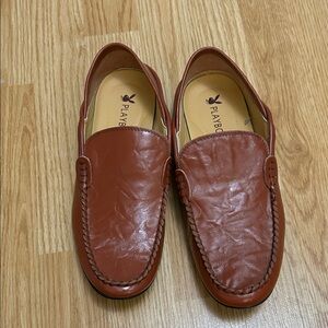 PLAYBOY Men's Tan Leather Loafers